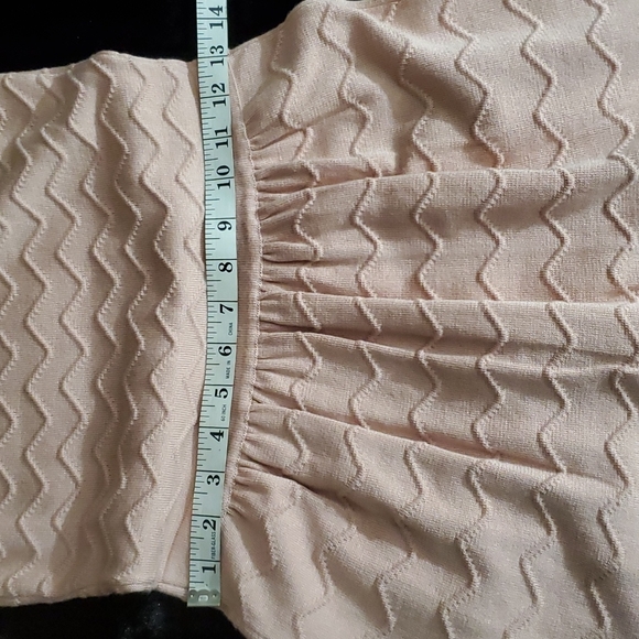 ROMEO + JULIET COUTURE Pinkish Peach Chevron Sweater Mini Dress-EUC-Sz XS - Picture 14 of 15